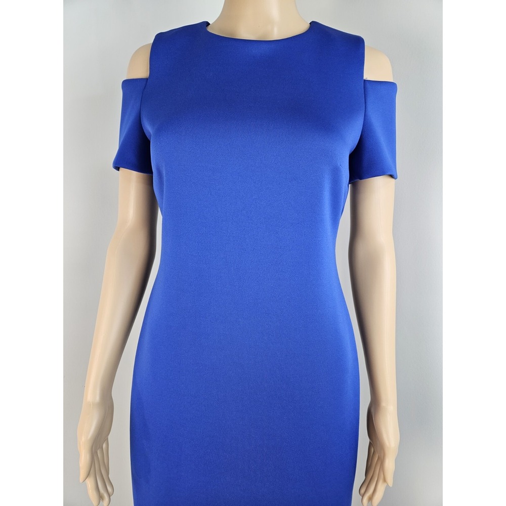 Calvin Klein Women Dress 4 Cold Shoulder Sheath - Picture 4 of 11